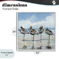 thumbnail image 4 of Stupell Industries Coastal Sandpipers Balancing On Beach White Framed Giclee Art, 24 x 24, by Susan Winget, 4 of 8