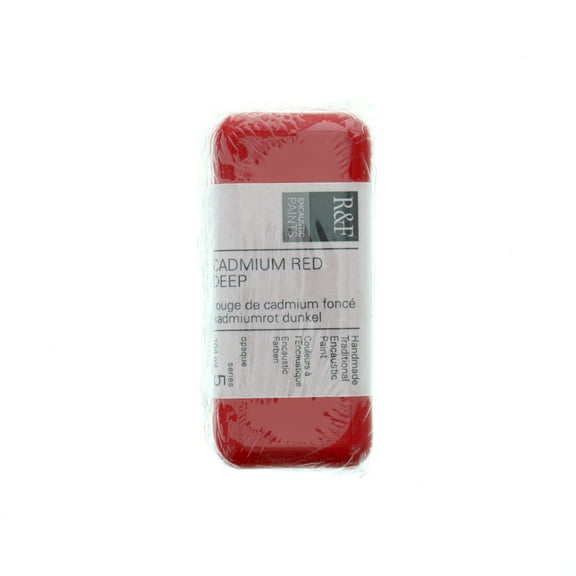 R&F Handmade Paints Encaustic Paint Cake, 104ml, Cadmium Red Deep
