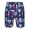 thumbnail image 3 of Balery Wine Glasses And Cocktails Traje de Baño Estilo Hawaiano para Hombre, Shorts de Secado Rápido con Bolsillos-XX-Large, 3 of 6