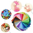 thumbnail image 4 of 40 Uds DIY Color no tejido niños Patchwork artesanía decoración de dibujos animados juguete hojas de tela de fieltro suave, 4 of 5