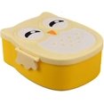 thumbnail image 2 of Portable Rectangular Lunch Box with Cute Owl Pattern Leakproof Food Container for Fruit Storage for Kids and Adults Yellow, 2 of 5