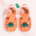 thumbnail image 7 of Viluyesy Boys Girls Jelly Sandals Closed Toe Fisherman Sandals Dinosaur Cartoon Summer Water Beach Shoes for Kids Orange Size 6-7 Years, 7 of 7
