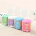 thumbnail image 4 of Walbest 100Pcs/200Pcs Bamboo Cotton Swabs, Double Thread Head Disposable Ear Cleaning Cotton Swab Buds Women Makeup Tool, 4 of 7