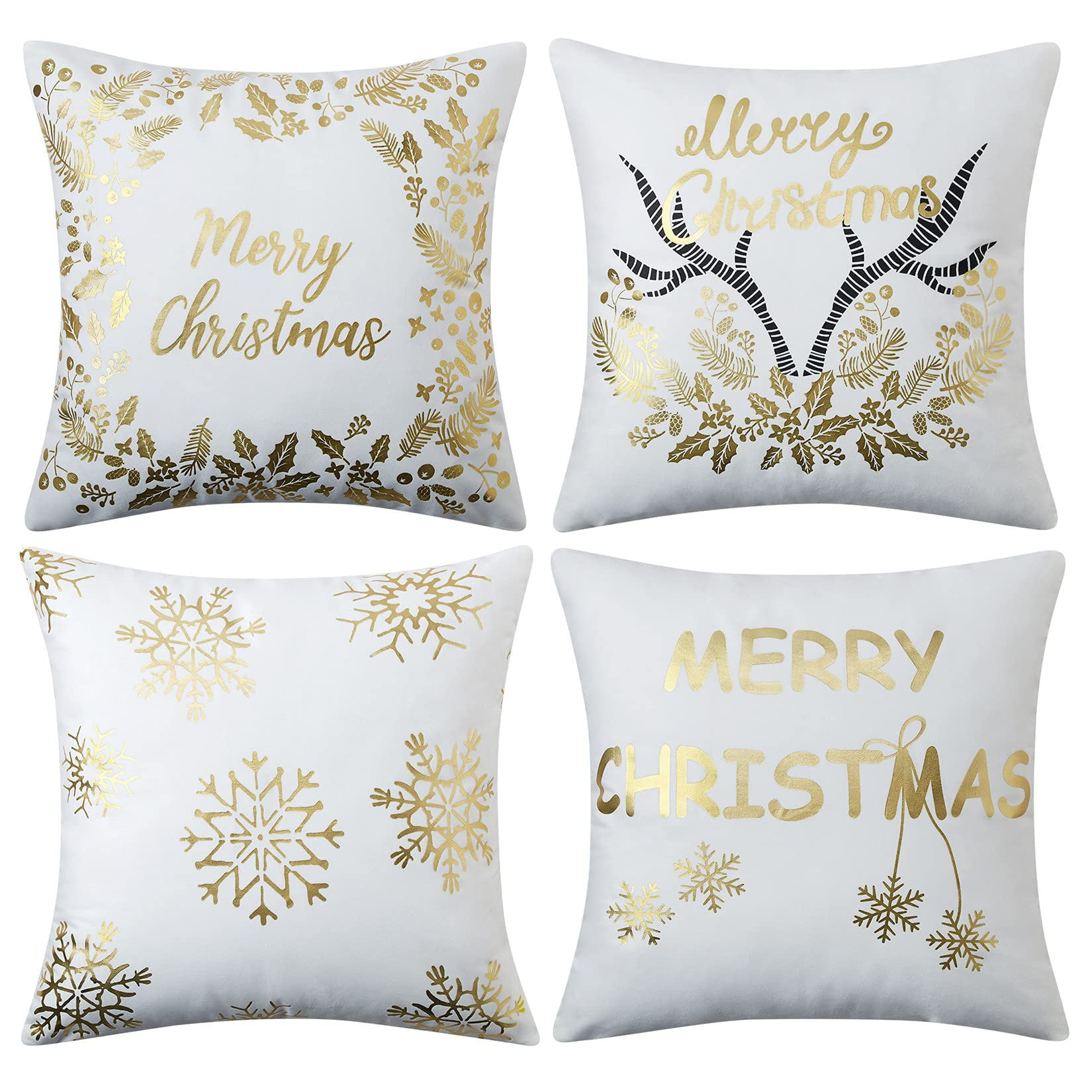 Christmas Pillow Covers, Christmas Decorations Throw Pillow Covers, Set