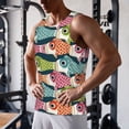 thumbnail image 5 of KLL Lantern Koi Fish Print Men's Muscle Gym Workout Stringer Tank Tops Bodybuilding Fitness T-Shirts Tank Tops Men-Small, 5 of 7