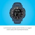 thumbnail image 3 of Garmin Instinct Crossover Solar, Rugged Hybrid Smartwatch with Solar, Analog Hands and Digital Display, Tidal Blue, 3 of 5