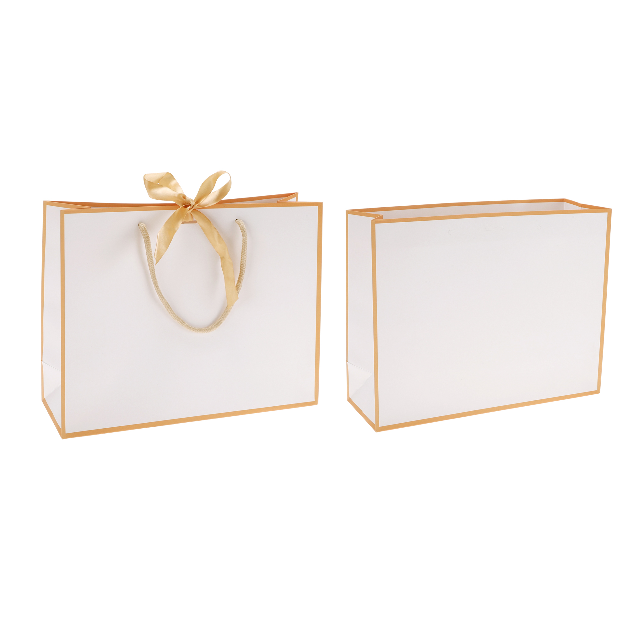 Unique Bargains Simple Gift Bags 4 Pcs for All Occasions Rose Gold Tone White