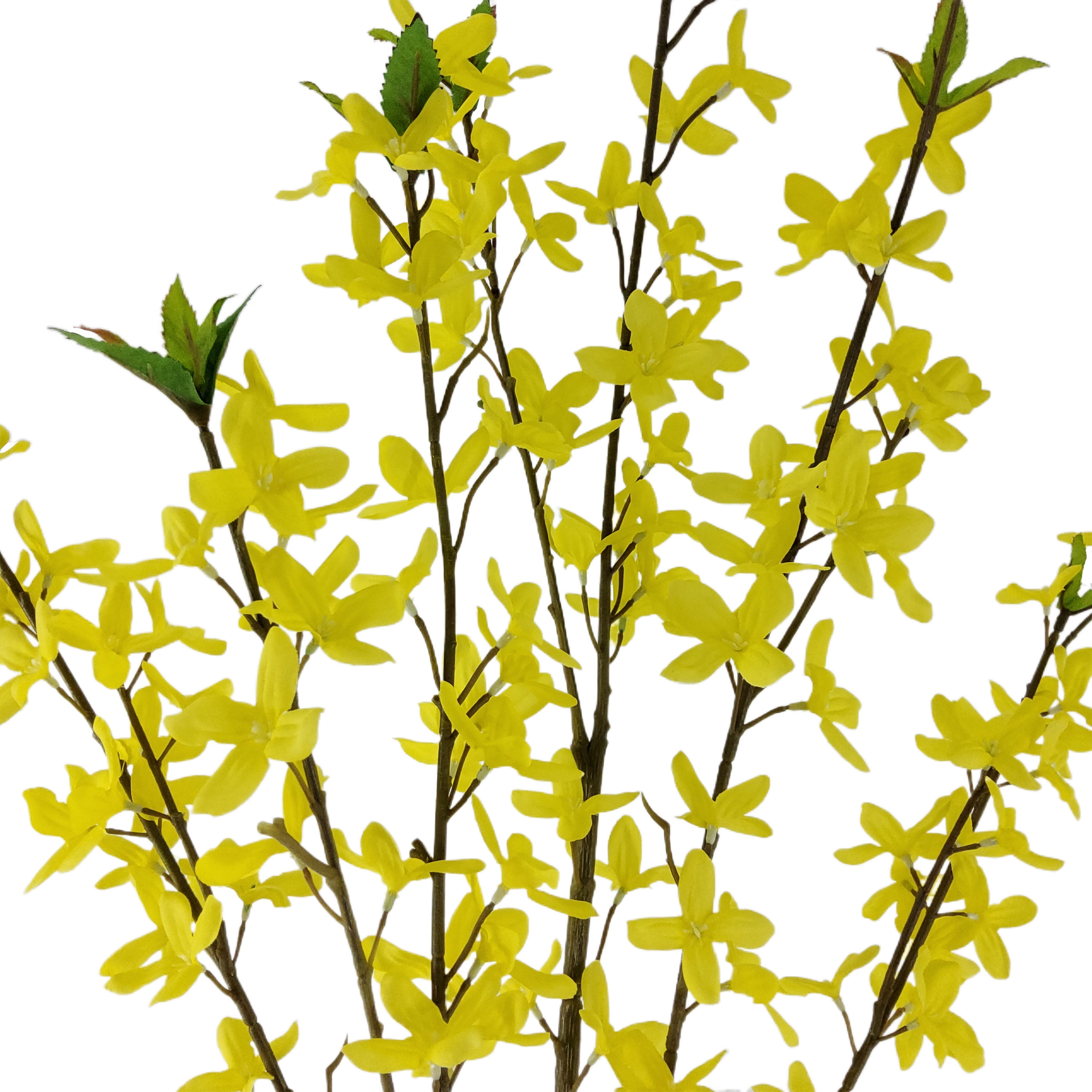 (2 pack) Mainstays 50-Inch Yellow Forsythia Artificial Stem for Home Decor