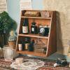 Gnmfd Wooden Desktop Organizer Vintage Desk Shelf 3 Tier Trapezoid Storage Rack No Installation Needed For Office Study Dresser, Home Furnitures For Living Room Coffee Shelf Furniture Sale