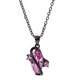 thumbnail image 3 of de joyería Collar con colgante de piedras de cristal rosa Cadena llena de oro, 3 of 6