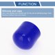 thumbnail image 4 of Ofertas Únicas 1 Pcs 30mm L 35mm/1.38" ID Tapa de extremo de manguera de silicona de goma negra azul, tapa de bloqueo reforzada de silicona para tubo de derivación universal, 4 of 7