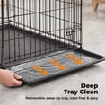 thumbnail image 5 of Alvantor 36-48 Inch Double Door Dog Crate - Heavy Duty Foldable Metal Cage with Divider, Removable Tray & Enhanced Safety Design for Large Dogs, Black, 5 of 7