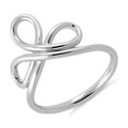 thumbnail image 2 of 925 Sterling Silver Oxidized Platinum Plated Lace Ribbon Women Valentines Day Gifts Ring, 2 of 4