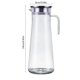 thumbnail image 3 of Jarra de agua fría a rayas acrílicas de plástico PC con tapa de acero inoxidable, gris marrón transparente, resistente al calor 1000ml 1200ml 1500ml para zumo de té helado, 3 of 6