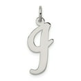 thumbnail image 1 of FB Jewels Sterling Silver Rhodium-plated Large Script Initial I Charm, 1 of 4
