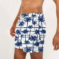 thumbnail image 6 of Virmaxy Tropical Floral Beach Shorts for Men Breathable Hawaiian Print Swimwear with Elastic Waist Drawstring Summer Shorts for Island Getaways Multicolor-50 S, 6 of 6