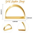 thumbnail image 4 of RUseeN Gold Napkin Rings, Bulk Gold Semicircle Napkin Rings Set of 12, Table Napkins Rings for Cloth Napkins, Napkin Holders for Wedding Dinner Parties Banquet Table Settings, 4 of 7