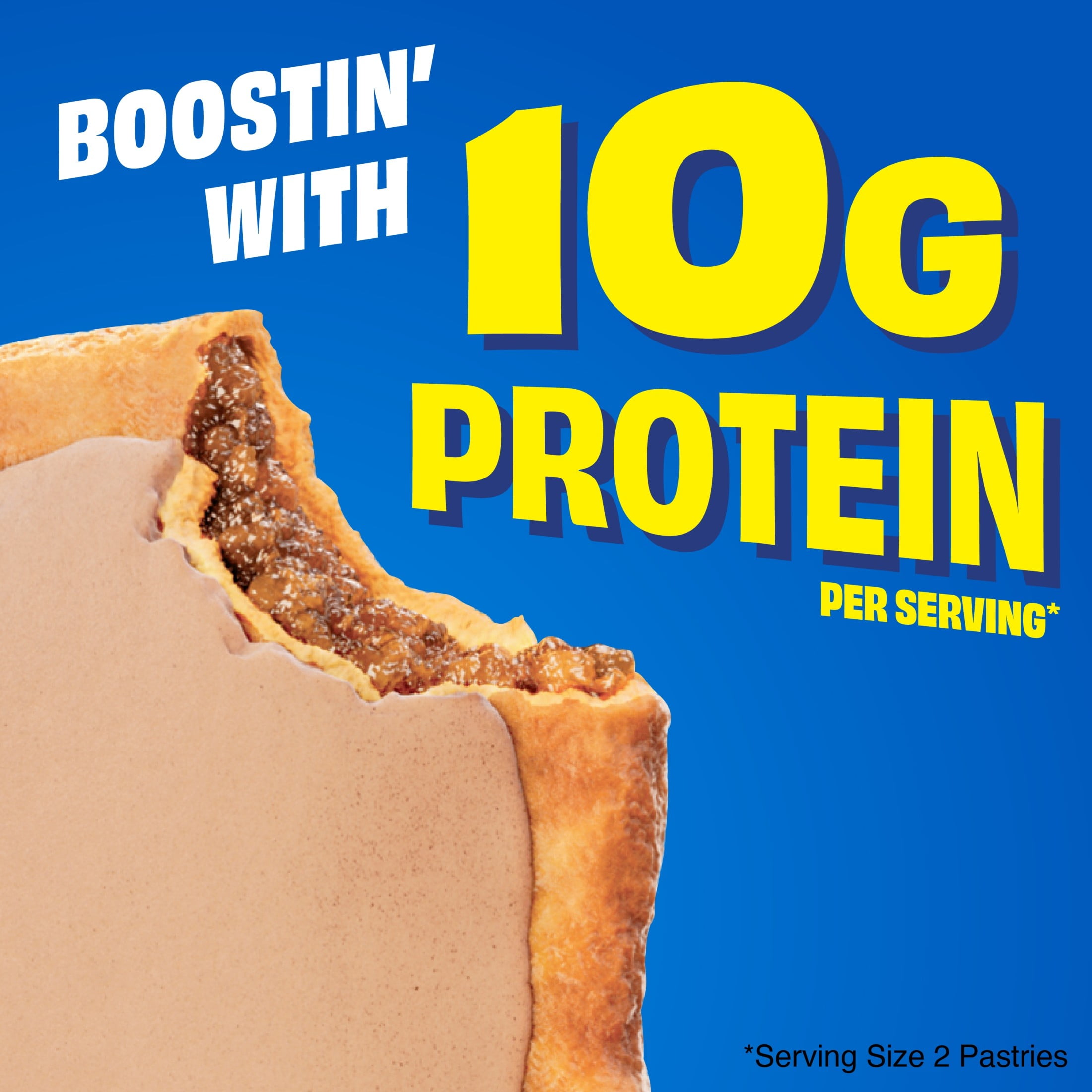 Pop-Tarts Protein Boostin' Brown Sugar Cinnamon Toaster Pastries, 10g Protein, Shelf-Stable, 14.3 oz (8 Count)