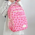 thumbnail image 5 of 3Pcs Bow Print Backpack, Water Resistant School Backpack with Shoulder Bag&Storage Bag, Lightweight Breathable Laptop Bag for Outdoor Travel (Pink), 5 of 10