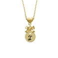 thumbnail image 2 of Delight Jewelry Goldtone Large Disc Letter - I - 3/4'' Gold tone Heart Necklace, 2 of 4