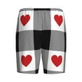 thumbnail image 2 of Haiem Heart Black Buffalo Plaid Gingham Men's Pajama Short with Soft Woven Cotton Elastic Waistband Sleep Short-Medium, 2 of 9