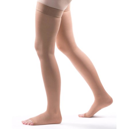 Allegro 20-30 Microfiber Thigh Highs Open Toe, Comfortable Support Garments