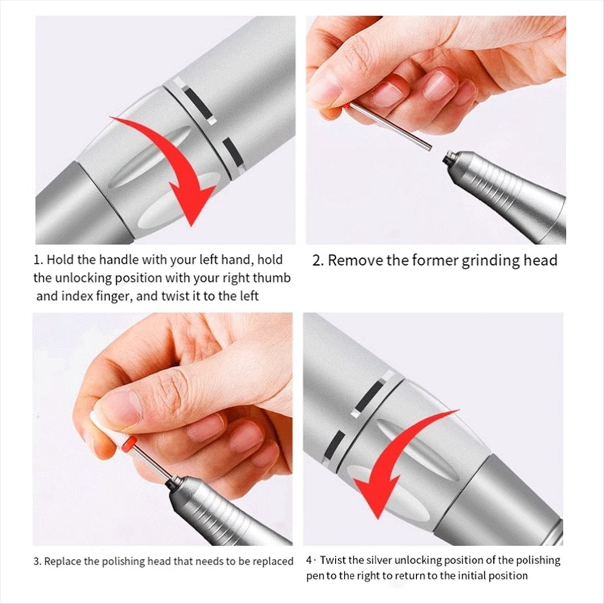 45000RPM Electric Portable Nail Drill Machine Rechargeable Low Noise Nail Sander File for Manicure Salon Tool