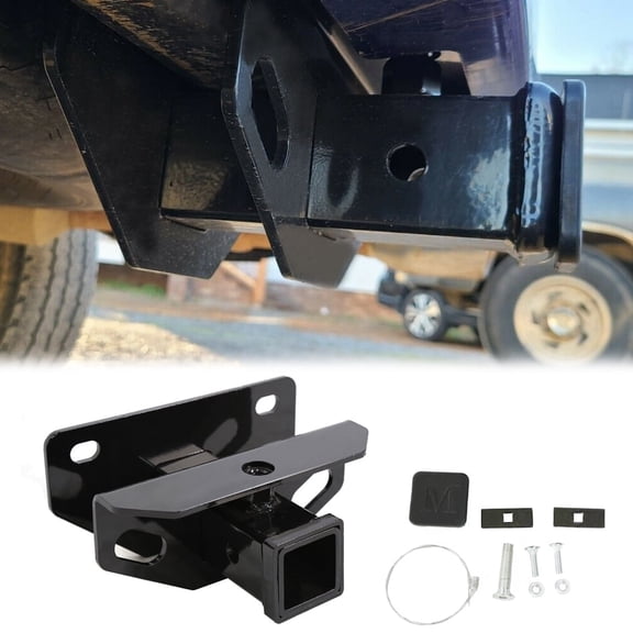 KOJEM 2" Class 3 Trailer Hitch Compatible with 04-18 Dodge Ram Pickup 1500|19-22 Ram 1500 Classic|03-21 Dodge Ram Pickup 2500 3500 [Without Factory Hitch] Steel Powder Coated Trailer Hitch Receiver