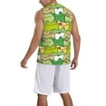 thumbnail image 2 of Pofeuu Cartoon Frog Print Basketball Jersey, Shirts for Men Youth Basketball Jersey Crew Neck-Medium, 2 of 6