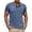 a-161Blue35, variant on Mens Stand Henley Collar Three Button Heather Solid Color Short Sleeve Bust Pocket T-Shirt Slim Fit Daily Summer Outdoor Travel Casual Tops Casual Top Blue XL