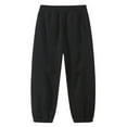 thumbnail image 2 of YUNAFFT Boys Elastic Waist Jogger Pants with Side Pockets, Loose Fit Casual Sportswear for 3-15Y Kids, Solid Color Milk Silk Brushed Fleece Trousers, 2 of 3