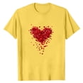 thumbnail image 4 of PNTUTB Men's Valentine's Day Fashion Heart Print Crew Neck Short Sleeve Pullover Casual Loose Comfort Tops, 4 of 5