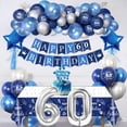 thumbnail image 5 of YANSION 60th Birthday Decorations for Men, Navy Blue Silver 60th Birthday Decorations 60th Happy Birthday Banner, Number 60 Printed Balloons Blue Silver Decor for 60 Year Old Birthday Party, 5 of 7