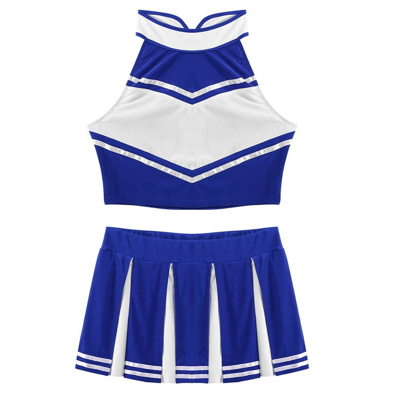 Miaeowve Women Girls Cheerleading Outfits Cheer Leader Uniform Fancy Dress  Set for Dance Performance Blue XXL - Walmart.com