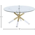 thumbnail image 4 of Meridian Furniture Mercury Acrylic and Gold Metal Glass Top Coffee Table, 4 of 4