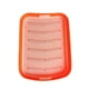 thumbnail image 2 of Molde de silicona de 6 compartimentos para salchicha y perrito caliente naranja con tapa, 2 of 6