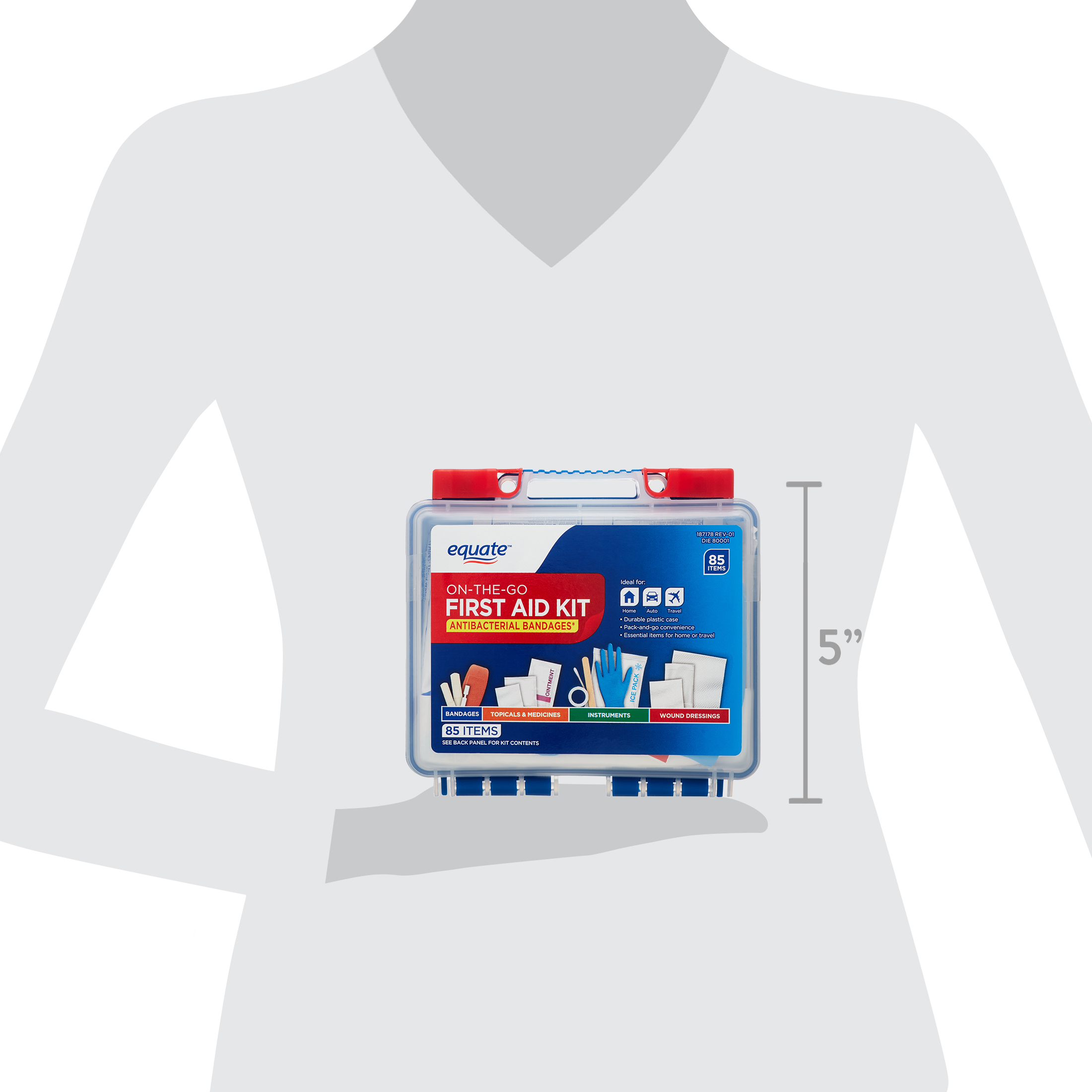 Equate On-The-Go First Aid Kit, 85 Items - image 9 of 9