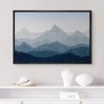 thumbnail image 2 of PixonSign Framed Canvas Print Wall Art Navy Blue Misty Mountain Range Nature Wilderness Illustrations Fine Art Decorative Farmhouse/Country Relax/Calm/Cozy Multicolor Zen for Bedroom - 24"x36" Black, 2 of 5