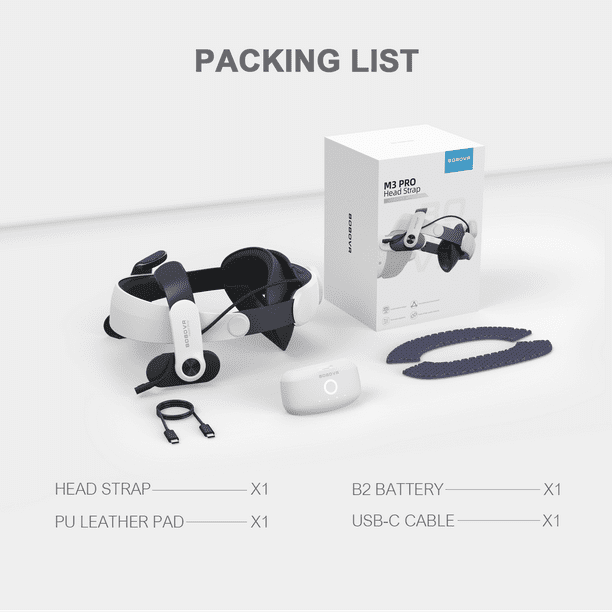 BOBOVR M3 Pro + Charge Station + バッテリー Amazon.com: BOBOVR M3 Pro Battery Pack Head Strap