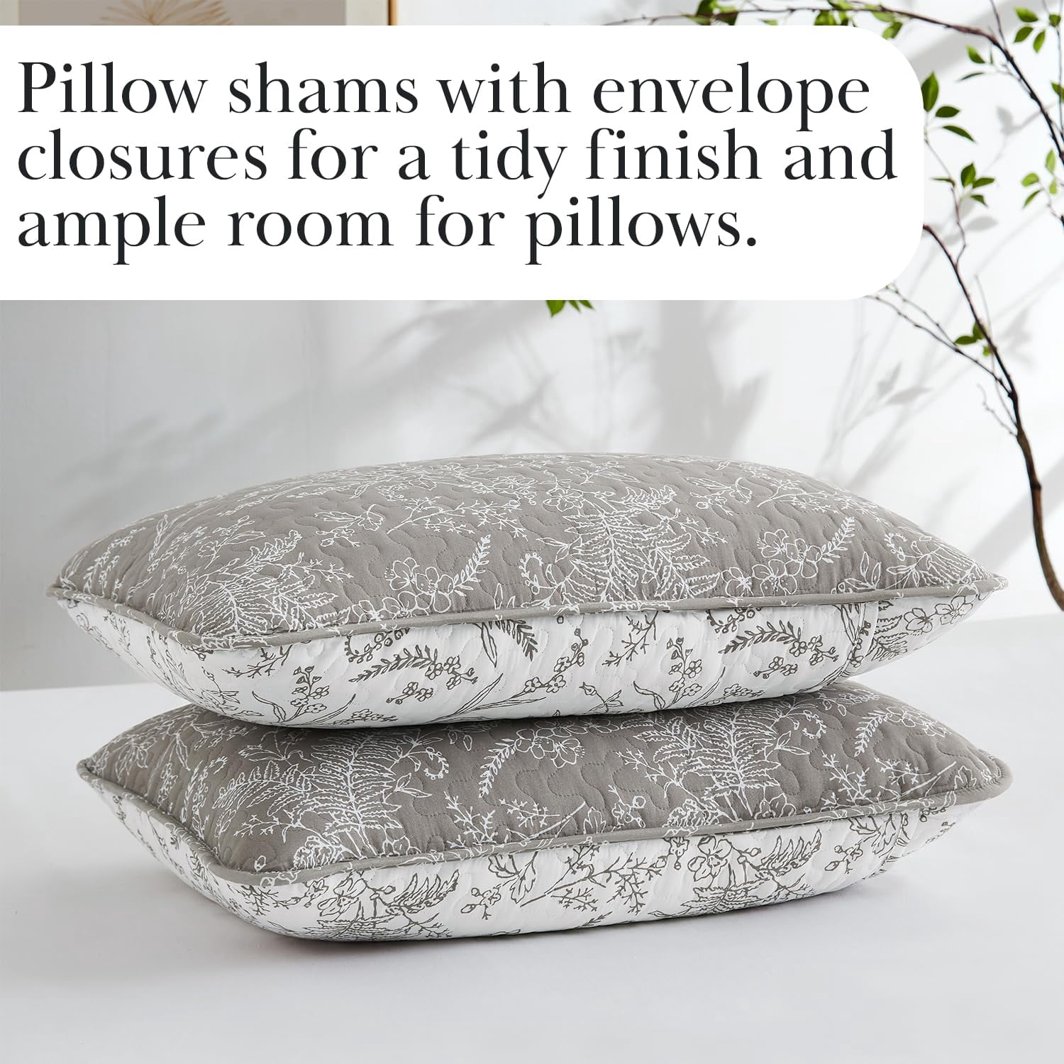Winter Brush Print Soft & Supreme Quality Reversible Lightweight Quilt Set