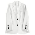 thumbnail image 4 of Women's Tailored Blazer Jacket Single Breasted Long Sleeve Lightweight Work Wear for Business Casual, 4 of 4