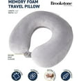 thumbnail image 3 of Brookstone Memory Foam Travel Neck Pillow for Vacations, Airplanes, Trains, Buses, and Cars, 3 of 6