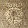 thumbnail image 1 of Ahgly Company Indoor Square Traditional Sienna Brown Medallion Area Rugs, 5' Square, 1 of 6