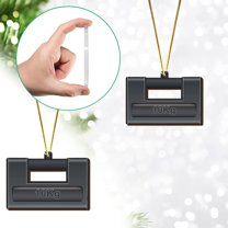 CurioCo Fitness Christmas Ornaments Acrylic Gym Workout Hanging Decor Santa Weightlifter Yoga Treadmill Tree Ornaments Holiday Gift for Fitness Lovers