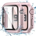 thumbnail image 1 of wonima02 for Waterproof Apple Watch Screen Protector Case 40mm SE 3rd/SE 2nd Generation/SE/Series 6/5/4 Accessories, iWatch Protective PC Face Cover with Tempered Glass Film for Women Men, 40 mm, 1 of 1