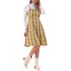 thumbnail image 4 of VESTIDO CON TIRANTES INSPIRADOR CHIC para Mujer, Cuello Cuadrado, Midi A-Line, Vestido Overall XS Amarillo, 4 of 6