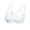 White, variant on Dream Bras Copper Therapy Zip-Front Bra, Black, Medium