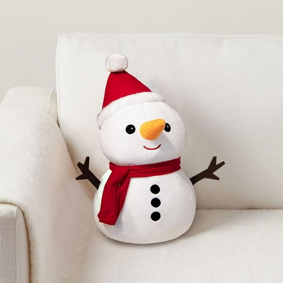 Christmas Decorations Christmas Snowman Pillow Cute Snowman Shaped Hugging Pillow Christmas Decorative Pillows Cute Christmas Throw Pillow Plush Christmas Party Home Decoration,9.1"
