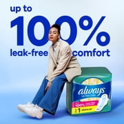 Always Ultra Thin Pads with Wings, Size 1, Regular, 46 Count