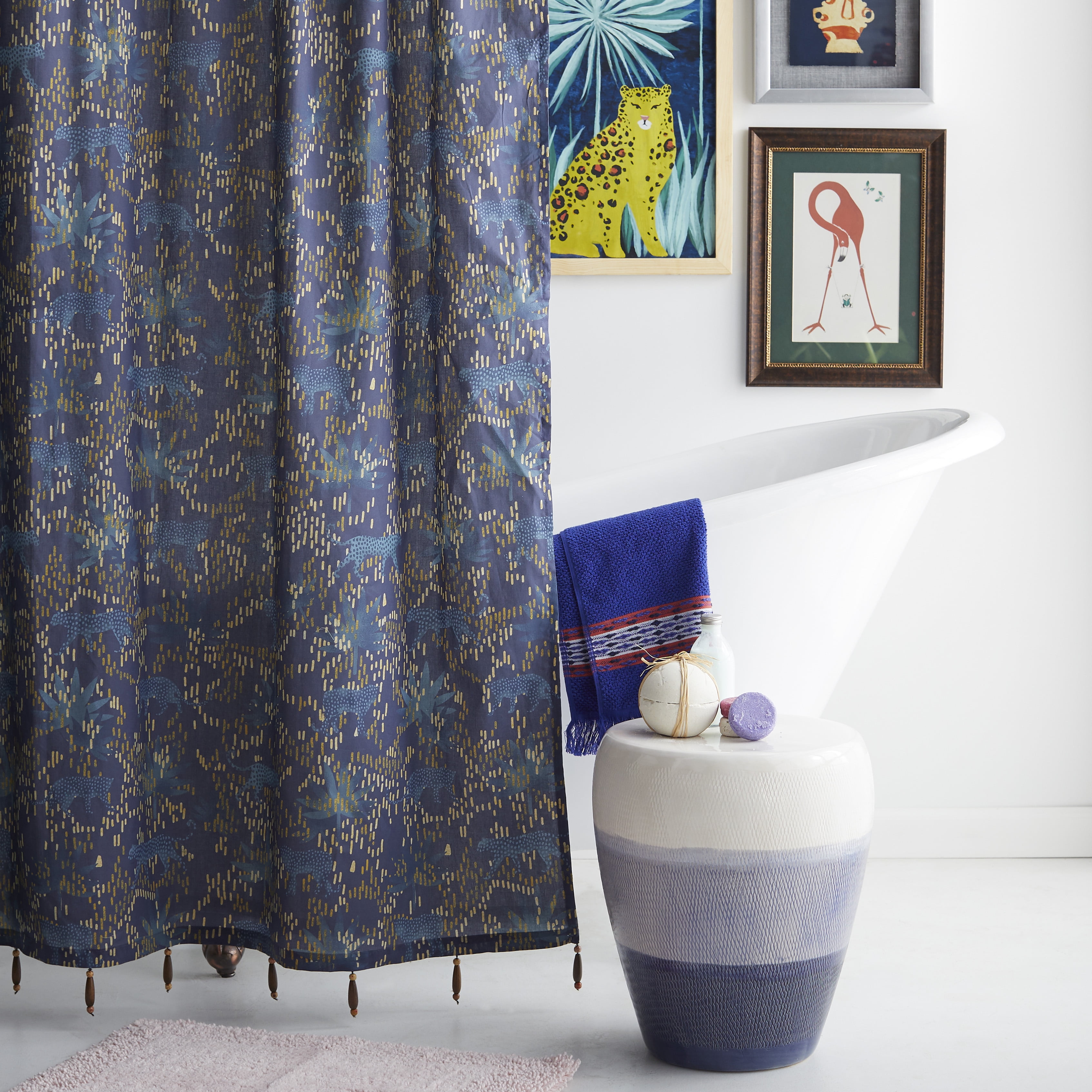 leopard shower curtain